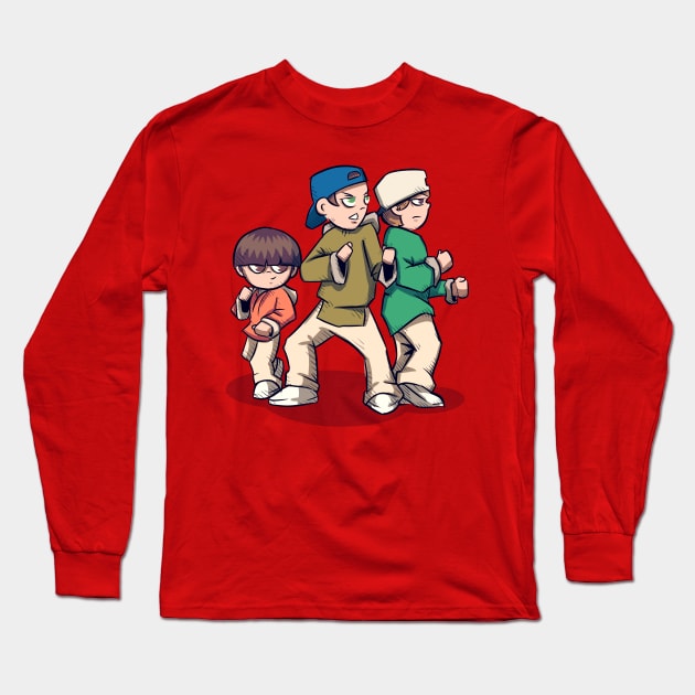 Three Ninjas Long Sleeve T-Shirt by LVBart